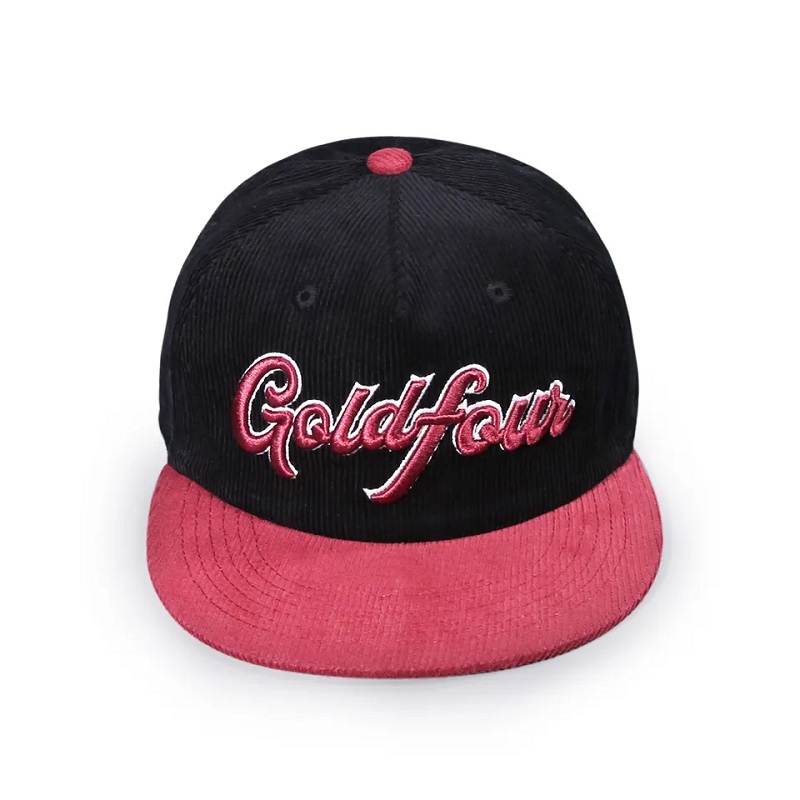 Cable de bordado personalizado de 5 paneles Cordones sin estructura Snapback Sombreros para hombres para hombres Mujeres