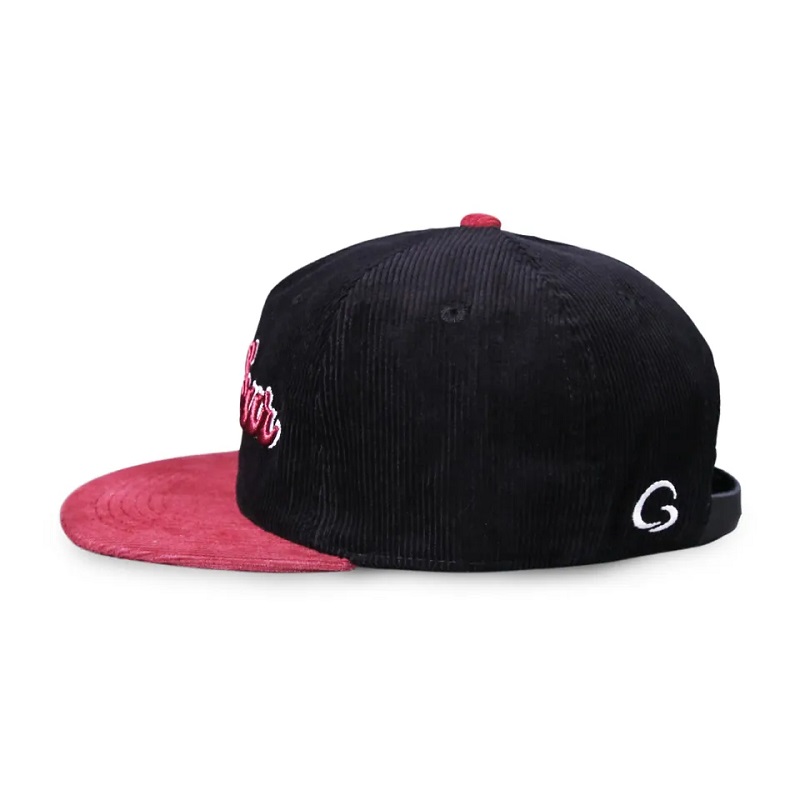 Cable de bordado personalizado de 5 paneles Cordones sin estructura Snapback Sombreros para hombres para hombres Mujeres