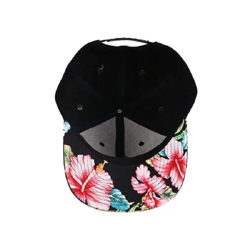 Funny OEM 100% Poliéster Bordado Bordado Trópico Impresión de 2 tonos Snapback Cap
