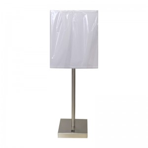 Lámpara de mesa de mesita denoche deníquel cepillado de estilo simple con un interruptor de balancín en/off en la habitación