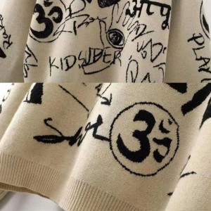 Aceptar pedidos pequeños de algodón de tejido de tejido de algodón suéter