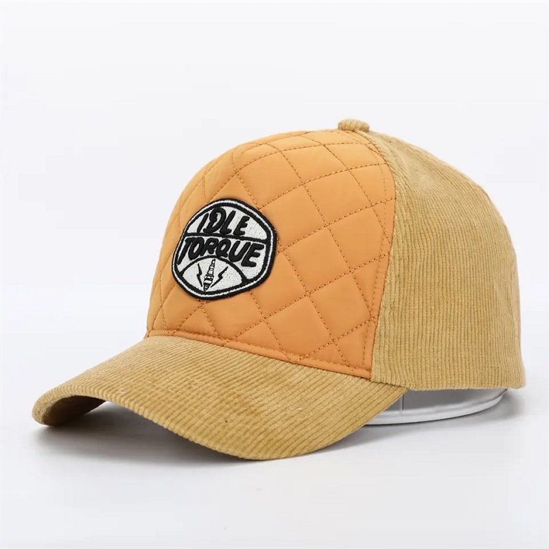 Capa de béisbol de panaball frontal de 5 paneles de alta calidad OEM, logotipo de bordado 3D Borderio curvado Correa de cuero para papá