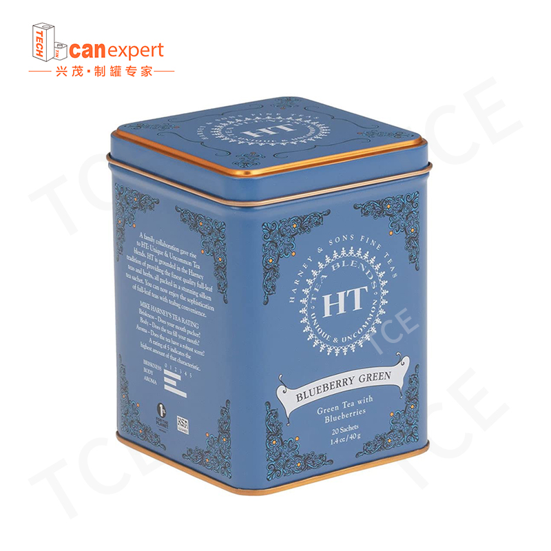TCE-nuevo diseño de té cuadrado de té lata lata de té de metal de alta calidad