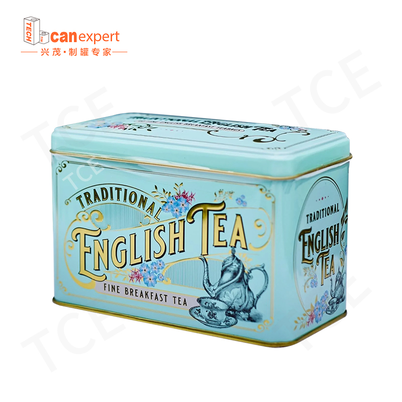 TCE-nuevo diseño de té cuadrado de té lata lata de té de metal de alta calidad