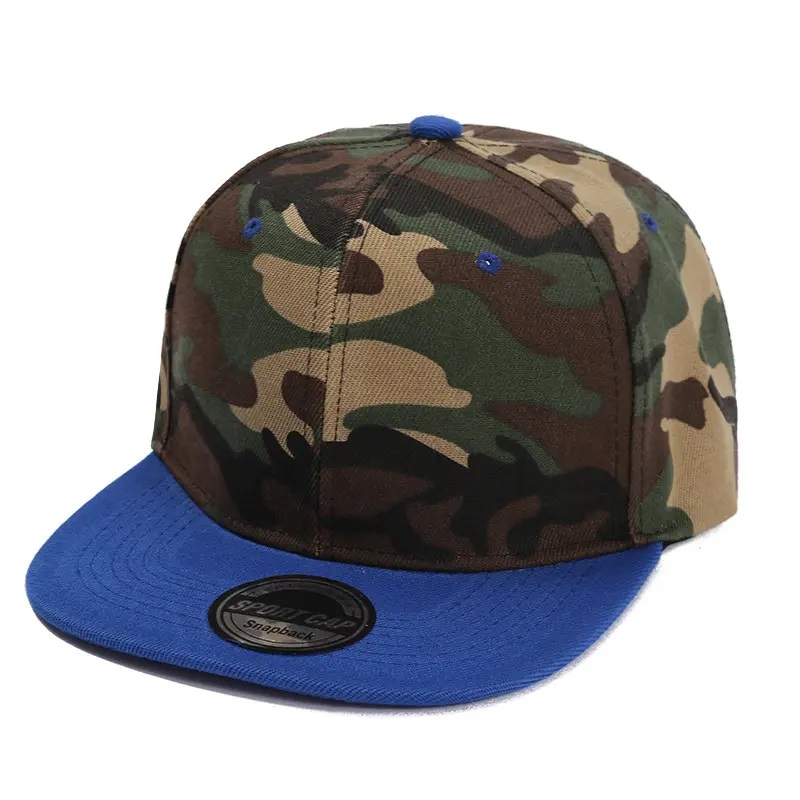 Capa ajustada de bordado Snapback Snapback Baseball Camuflaje Camuflaje Color de contraste