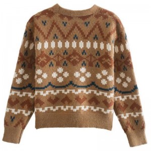 Mujeres Cardigan de Navidad de moda de punto de talla grande personalizada