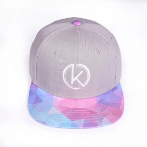 Nuevo estilo de 6 paneles de hip-hop de hip-hop tapa trasera floración de borde plano estampado Snapback Sombra ajustable ajustable
