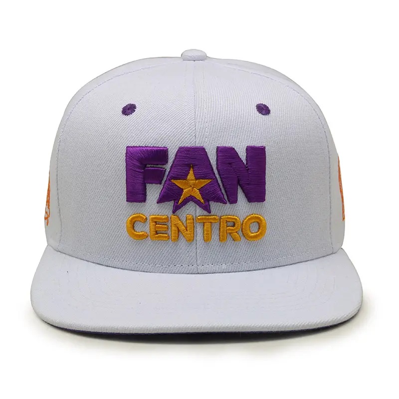 Bordado 3D barato para la tapa del panel de 5D Cap con la tapa de snapback personalizada