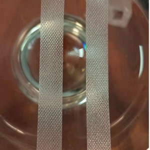 Cinta de mobilon elástica transparente de TPU en relieve