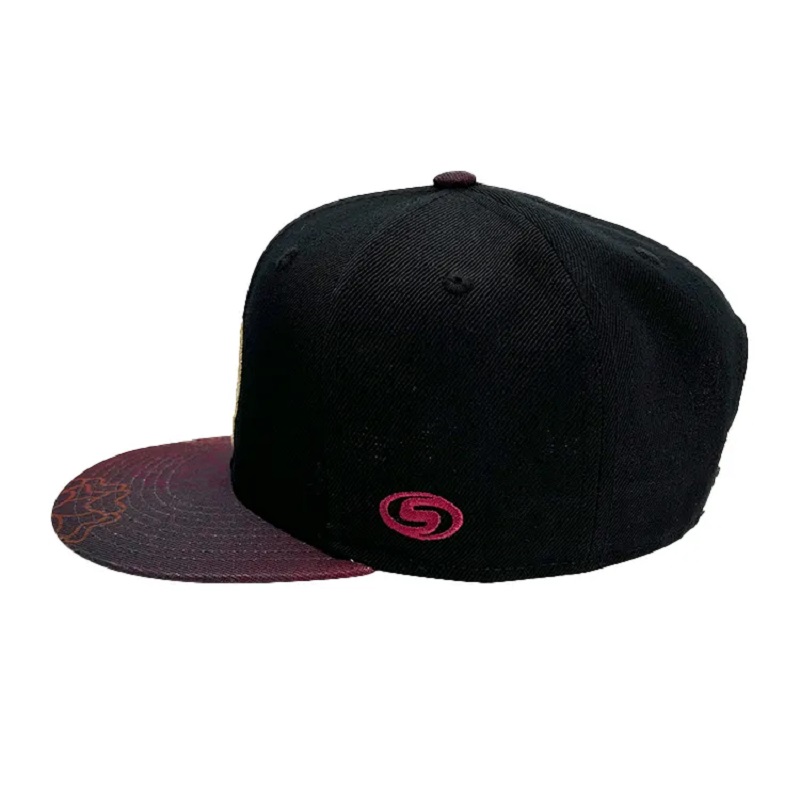 sublimación impresión de moda de 6 paneles Tapa de snapback con tela de poliéster de alta calidad