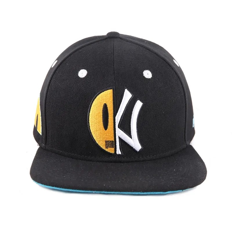 Fábrica Mayor Baseball Gat Custom Men Snapback Cap 6 Panel Bordeo Flat Bordery Capacitación deportiva ajustada