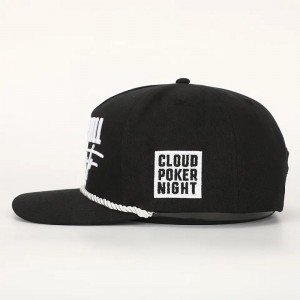 Bordado personalizado al por mayor 5 panel de algodónnegro Rendimiento deportivo Dad Hist Hombres Mujeres Golf Gorras Capilla de béisbol de cuerda