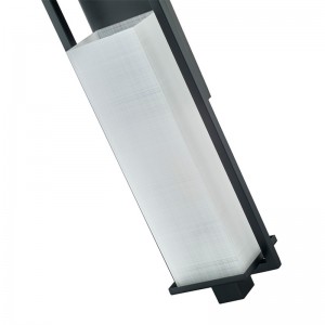 Hospitality Hotel Wall Donce con acabadonegro mate y sombra acrílica de patrón de lino rectangular en el corredor típico del hotel