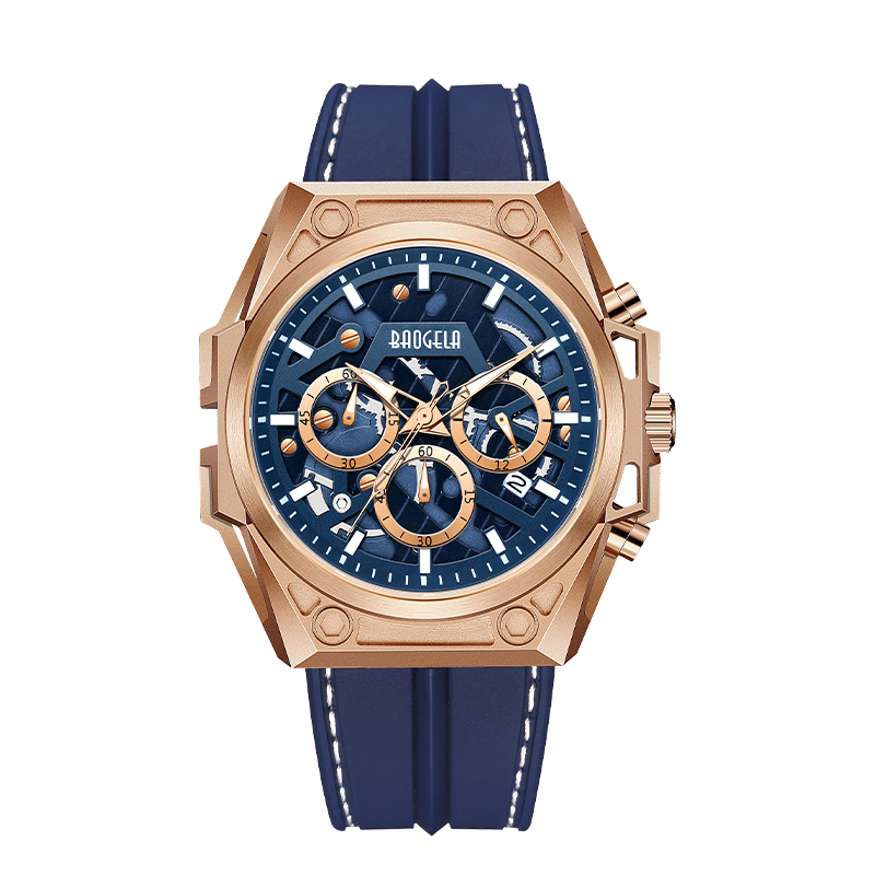 Relojes de acero inoxidable de lujo Baogela Hombres de marca Luxury Sport Strap Strap Wutwatch impermeabilizante Reloj de cuarzo 22605