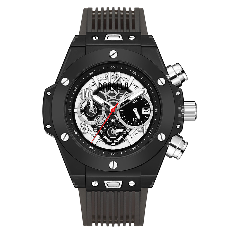 Baogela Brand Full Transparent Watch Luxury Mens Watch Fashion Sports Military Relogs Creative Men Women Chronograph Quartz Watch 20013