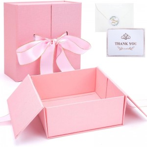 Caja de regalo rosa personalizada