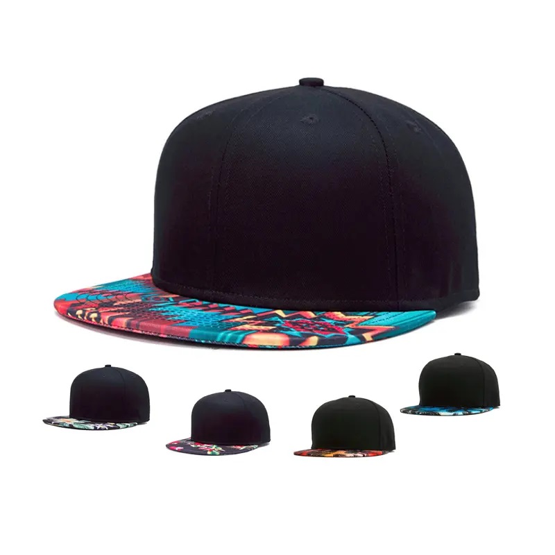 3D Printing Snap Back Flat Brim Hat Street Printing Flat Bill Hawaiian Hats Diseñe su propia tapa Snapback/hat