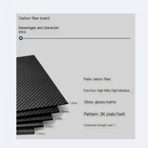 Hoja de fibra de carbono de alta resistencia de 3k en venta