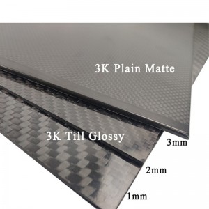 Hoja de fibra de carbono de alta resistencia de 3k en venta