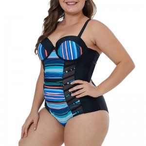 Las costuras de rayas parecen trajes de baño delgados