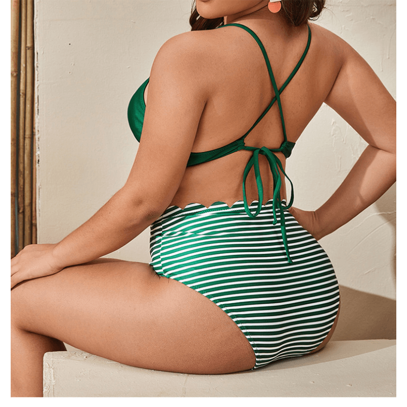 Bikini sexy impresión flote dos piezas trajes