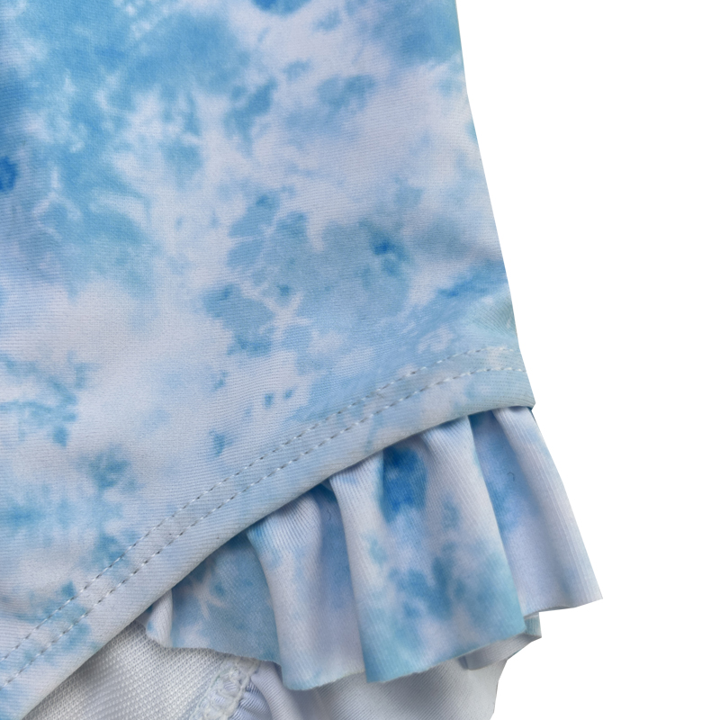Trajes de baño de estampados de flujo de gradiente azul