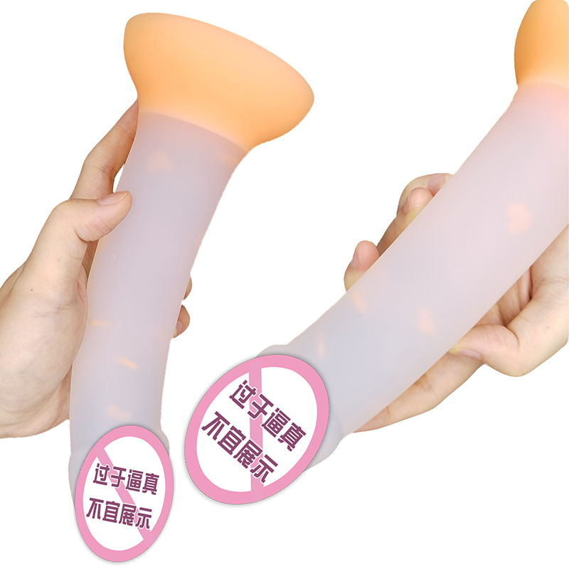 904 Nuevo consolador luminoso juguetes de sexo anal para mujeres coloridos tope de pene brillante tope juguetes para adultos
