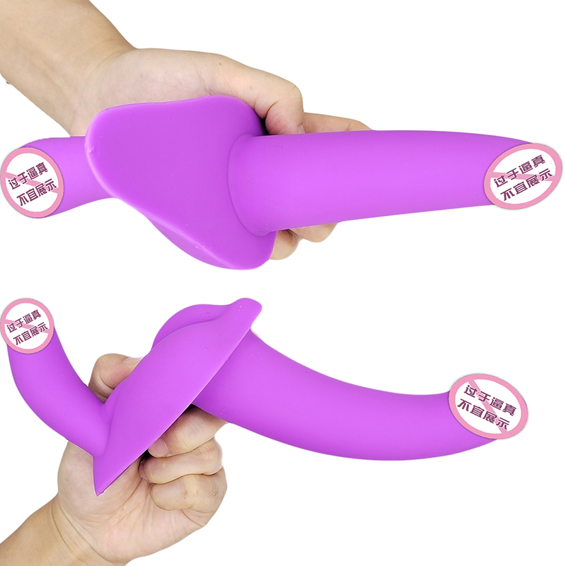 850 Lesbianas Dual Cabeza Púrpura Sexo Sexo Turtle Turtle Dragon Side Dragon Dildo para parejas Gay Gay