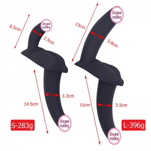 850 Lesbianas Dual Cabeza Púrpura Sexo Sexo Turtle Turtle Dragon Side Dragon Dildo para parejas Gay Gay