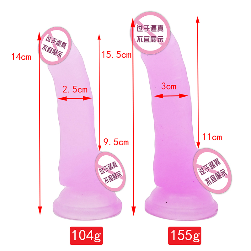 846/847 Simulación popular al por mayor Penis Didol Sexo Toy Sucker Mujeres enormes consoladores de cristal realistas para mujeres hombres