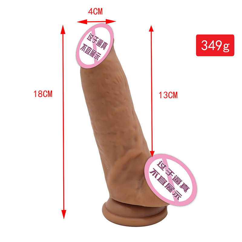 862 consolador realista consolador de silicona con taza de succión Estimulación G-spot consolador juguetes de sexo anal para mujeres y pareja
