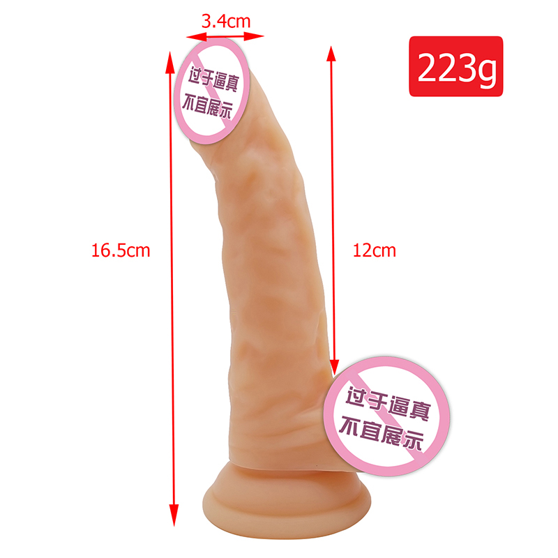 801 Super Suction Cup Femenina de masturbación consoladores de silicio Realistía Soft enorme Juguetes Sexo Pene Realista Big Dildos para mujeres