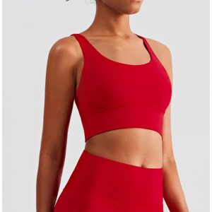 Cruzar sujetador deportivo sin respaldo en forma de u