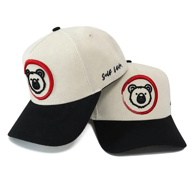 Nuevo diseño personalizado de 5 paneles para adultos gorras de béisbol de algodón con bordados 3D Logotipo Sports Sports para hombre y mujer