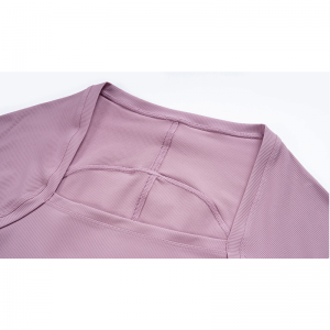 Cibra de costillas de escote anchos de yoga