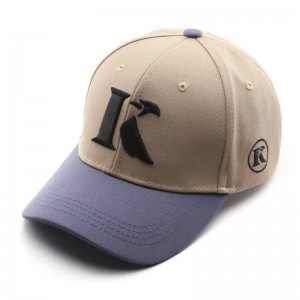 Luxury 3D bordado de 6 panel de pan de 6 paneles de béisbol con gorra de béisbol de dos tonos