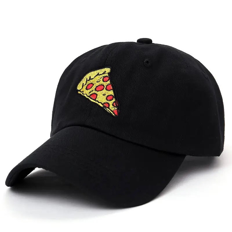 nuevo bordado de pizza para papá camionero de algodón para mujeres, tamaño de béisbol, talla de béisbol, deportes para el sol
