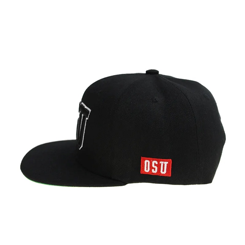 Hip Hop Hop Flat Brim en blanco Men Snapback Capa y sombrero Bordado 3D personalizado Su propio Logotipo de diseño Sombrero
