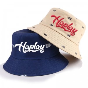 Sombreros de cubo de algodón personalizado Diseñe sus propios sombreros de bordado con logotipo personalizado