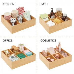 Gabinete de cocina de caja de almacenamiento de bambú