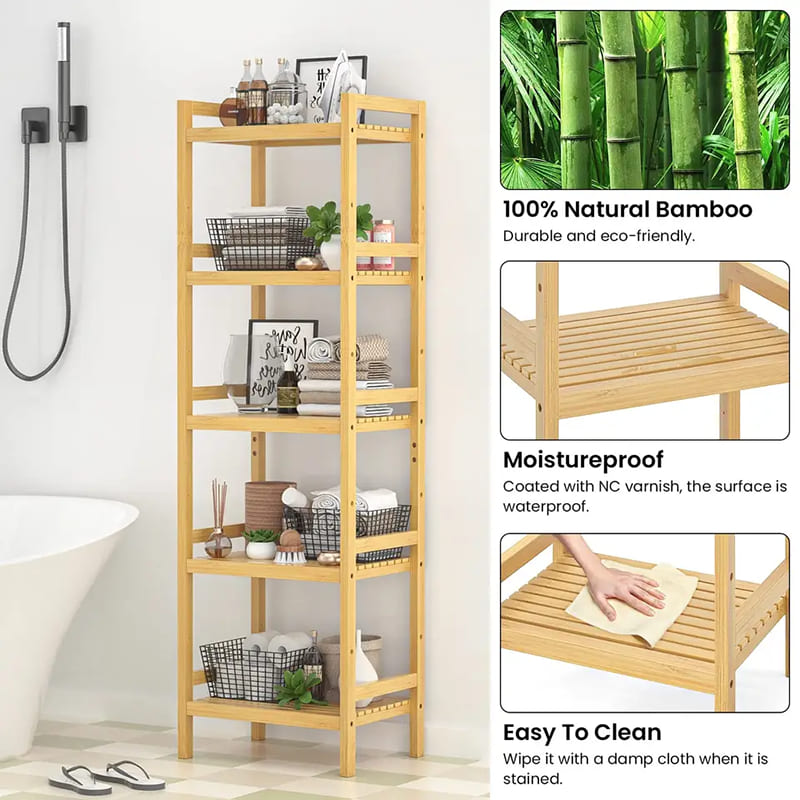 BSCI Custom 6 Tiers Ajustable Tall Bookcase Book Book Stant Organizer UNIDAD DE LA UNIDAD DE ALTAJE