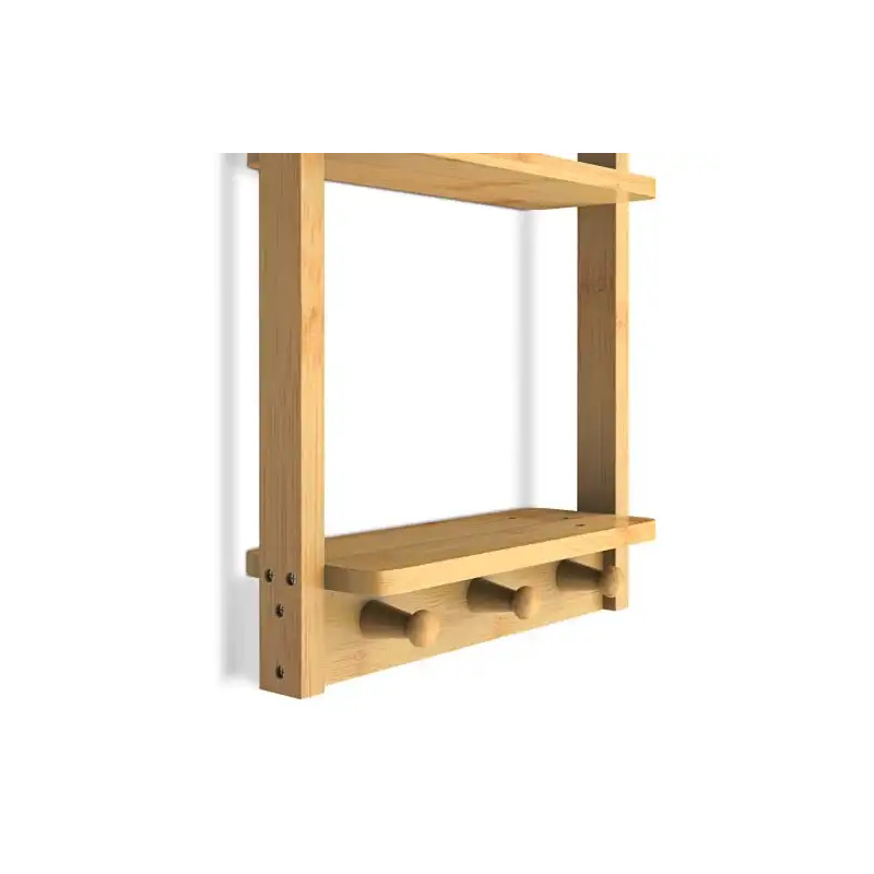 Diseño personalizado Estante de almacenamiento de baño de bambú de bambú