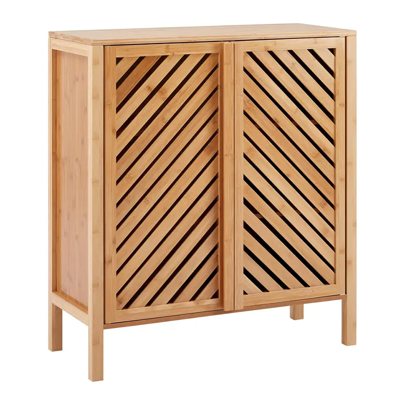 Gabinete de almacenamiento multifuncional de bambú