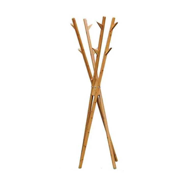 Árbol de abrigo de bambú, estante de ropa de bambú, árbol de ropa