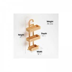 Rejilla de ducha colgante de bambú