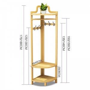 Estante de rincón de alta calidad estante de almacenamiento triangular de piso para sala de estar de dormitorio