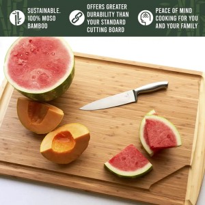 Bloque de picadura de cocina de bambú