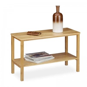 Sala de estar Natural Brown Rectangular Bamboal Table de café con sala de almacenamiento