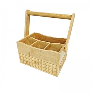 Bamboo de almacenamiento de compartimento multipropósito