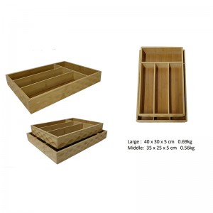 Organizador de cubiertos de bambú